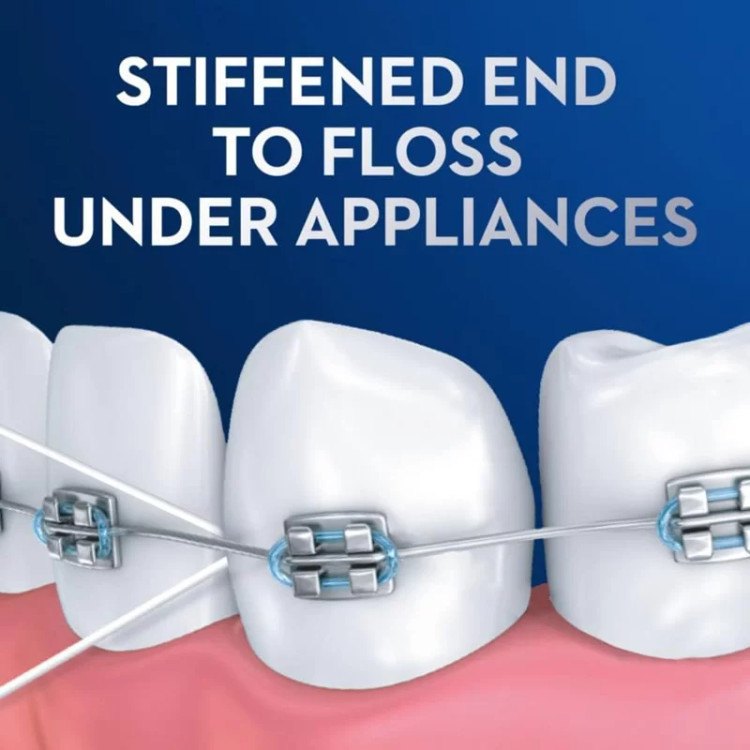 نخ دندان اورال بی Super Floss مخصوص ارتودنسی و ایمپلنت | 50 عددی