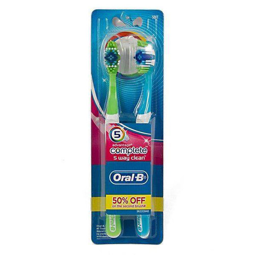 مسواک اورال بی مدل Complete 5 Way Clean | بسته ۲ عددی