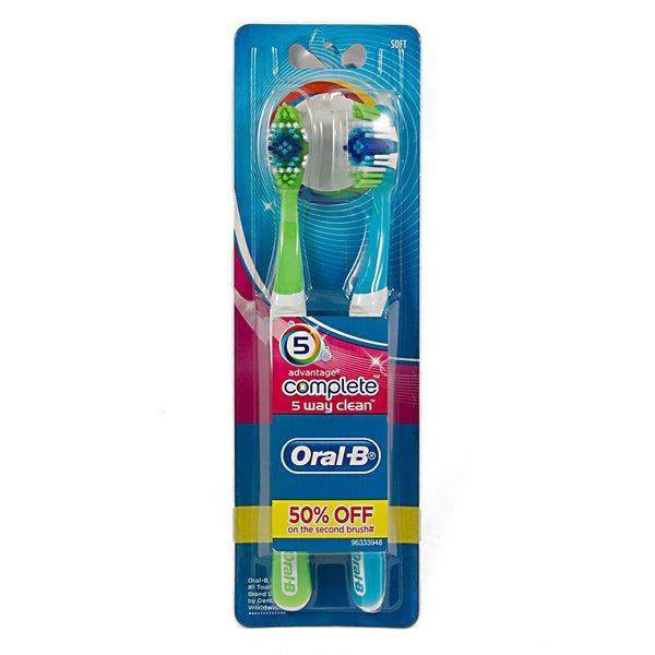 مسواک اورال بی مدل Complete 5 Way Clean | بسته ۲ عددی